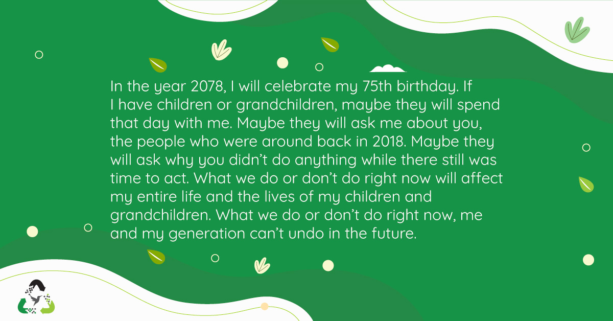 Future generations judge our actions