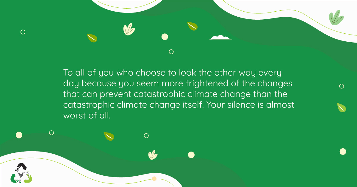 Silence on climate is harmful