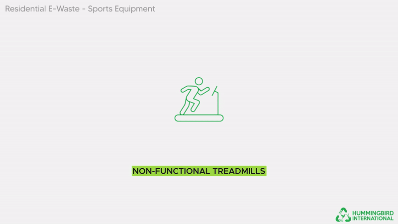 Residential E-Waste - Sports equipment Residential E-Waste - Sports equipment