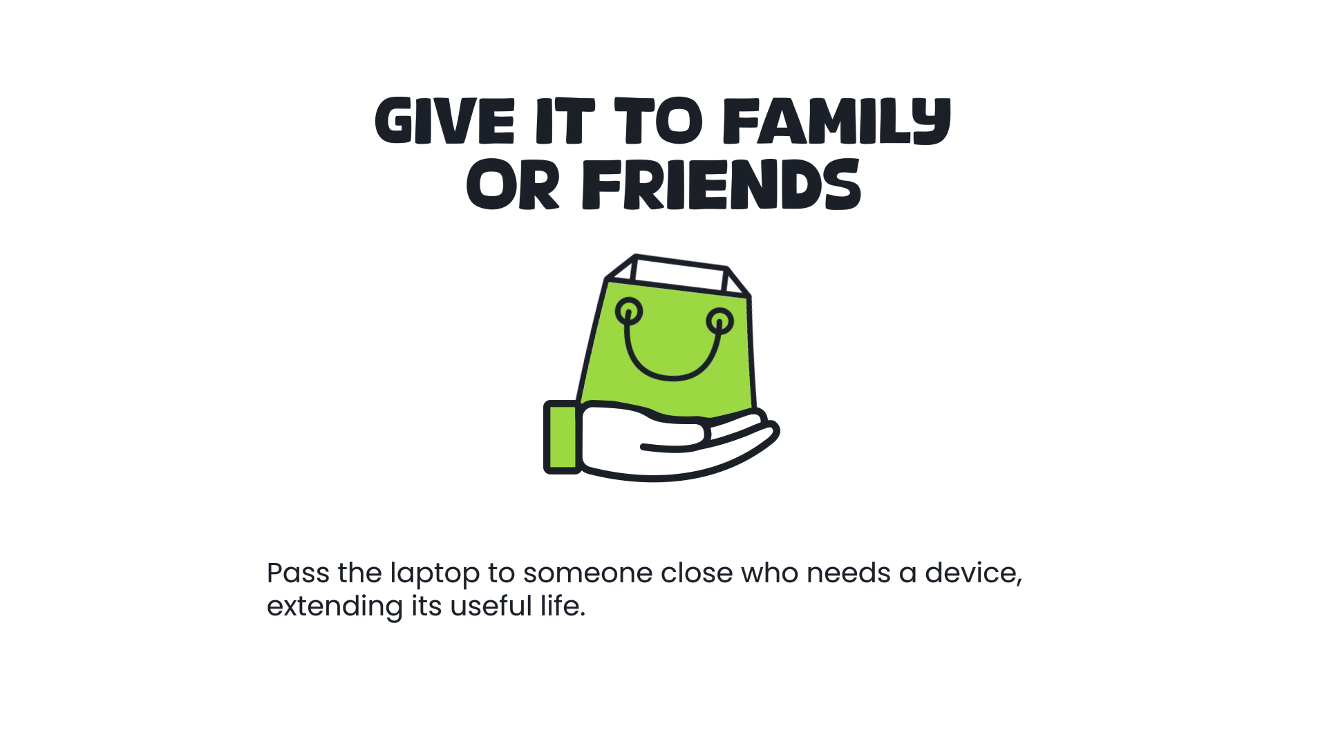 Give It to Family or Friends Give It to Family or Friends