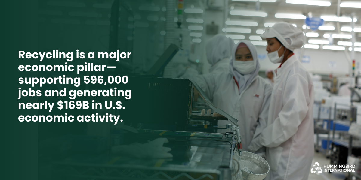 Recycling is a major economic