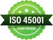 ISO 45001/9001/14001 and R2v3 certification logos