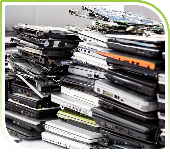 Laptops we pick up for recycling