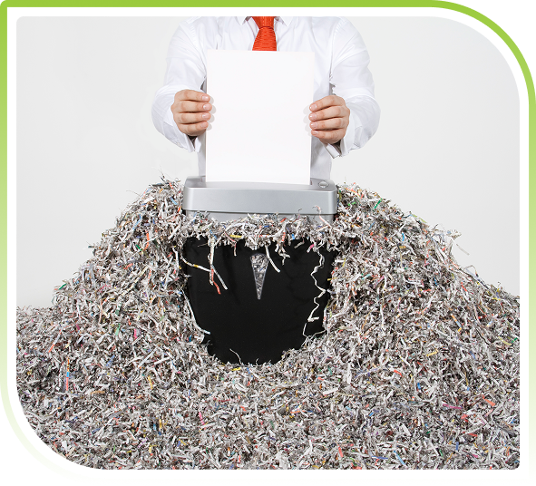 Commercial purpose paper or document shredding