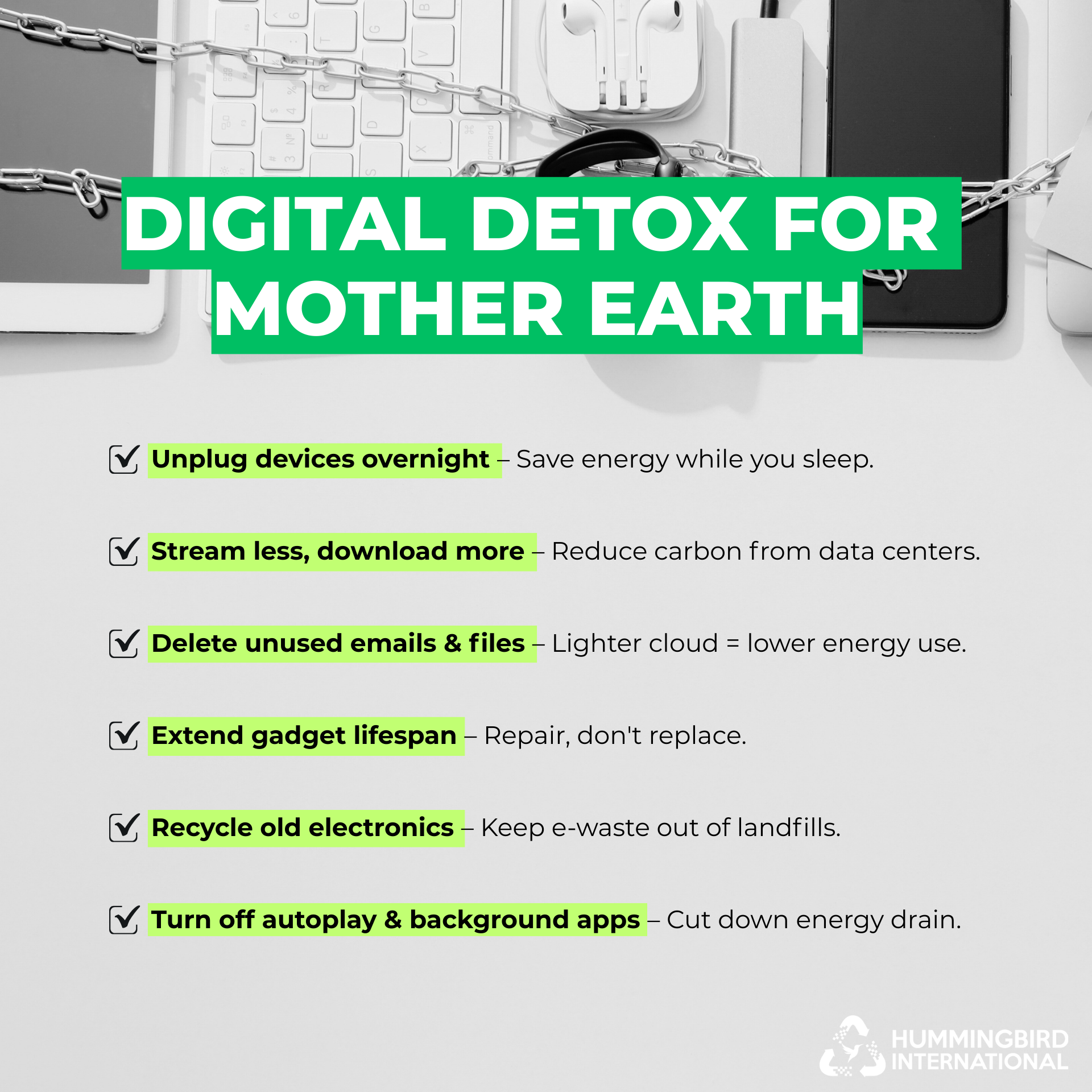 Digital Detox for Mother Earth