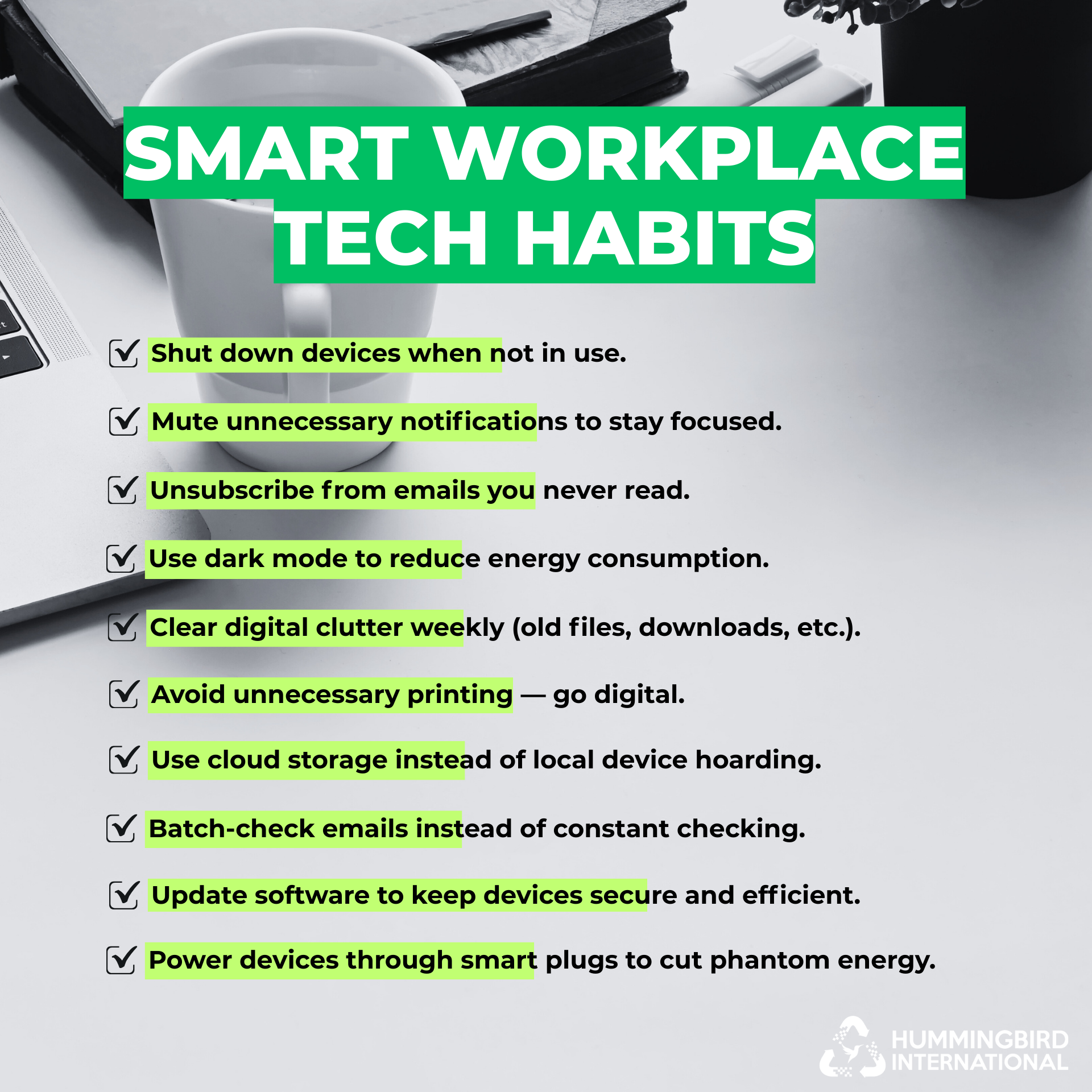 Smart Workplace Tech Habits