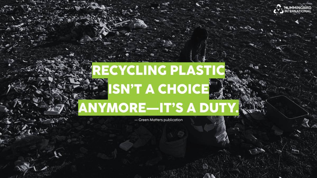 Green Matters publication Quote Plastic Recycling