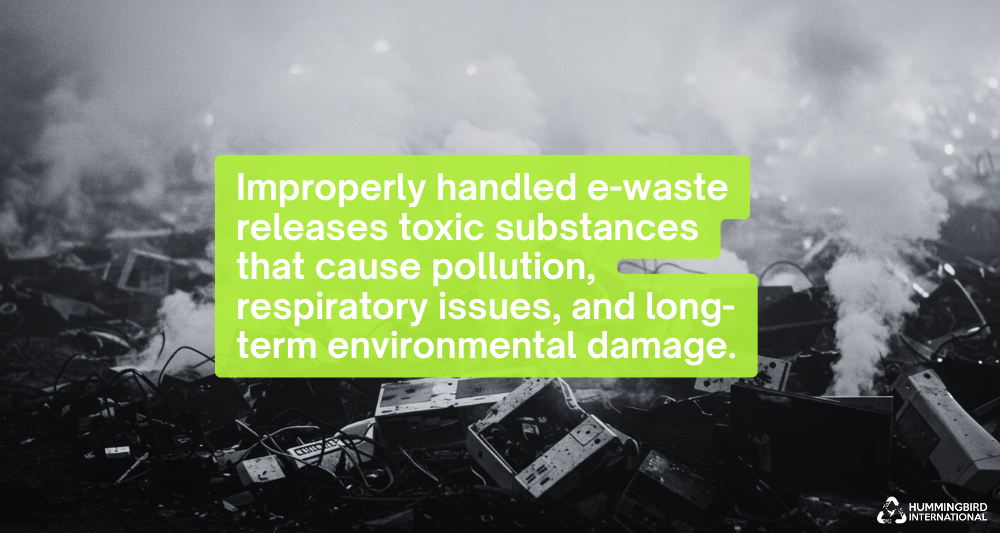Toxic effects of poorly managed e-waste