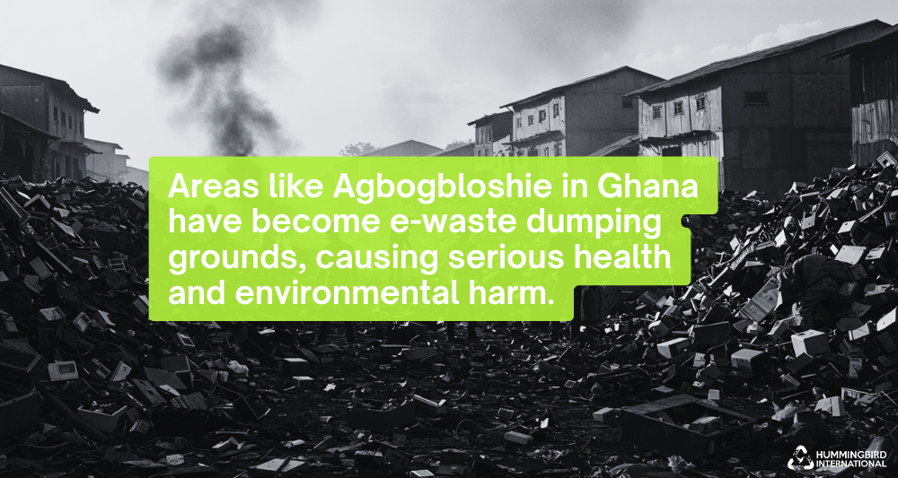 Harmful effects of e-waste dumping sites