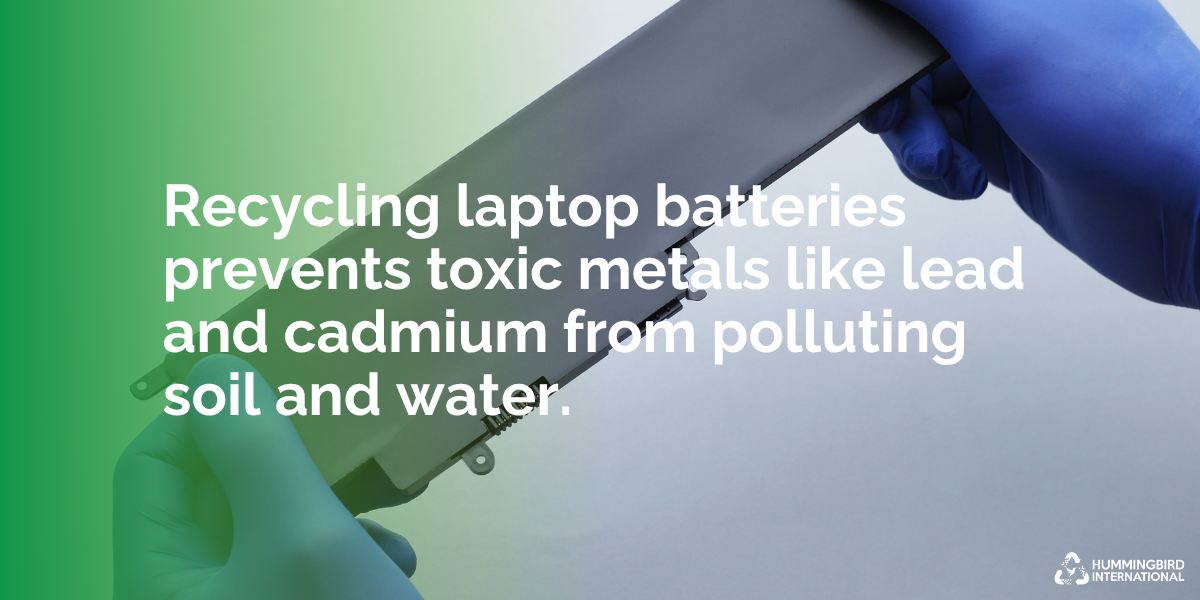 Proper recycling of laptop batteries