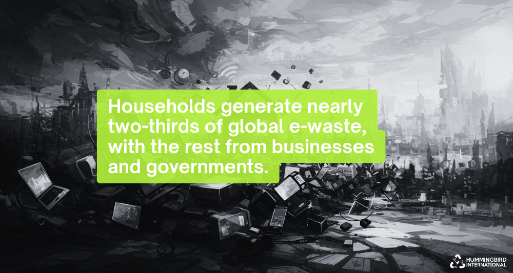 Most e-waste comes from households
