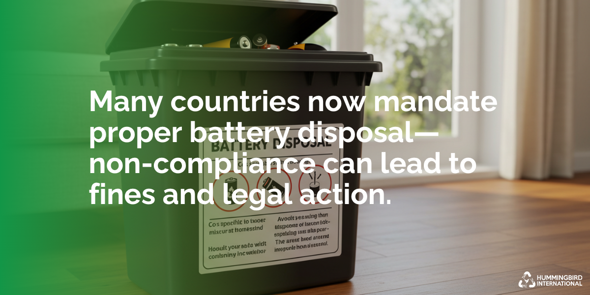 battery disposal regulations can result penalties