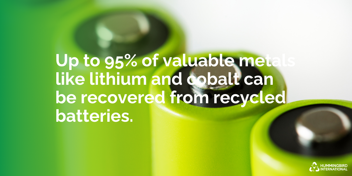 Recovered Valuable metals from laptop batteries