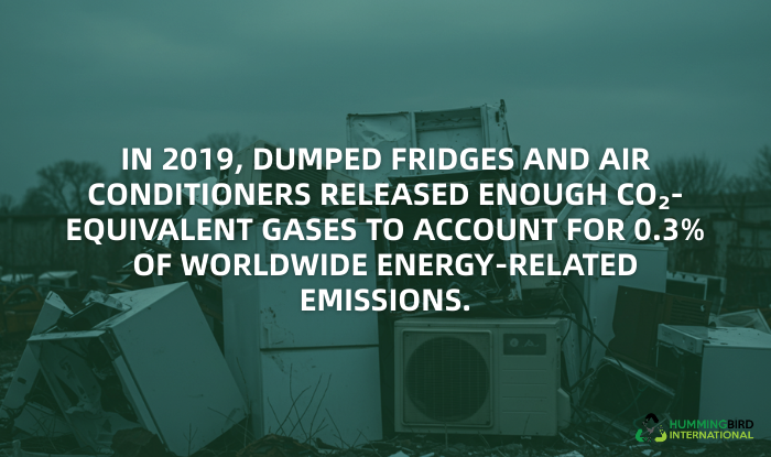 dumped fridges and air conditioners